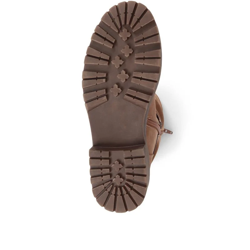 Zip-Up Calf Boots - TELOO38011 / 324 162 - Tan