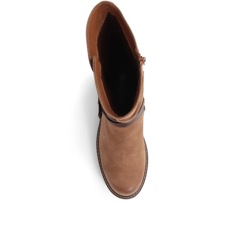 Zip-Up Calf Boots - TELOO38011 / 324 162 - Tan