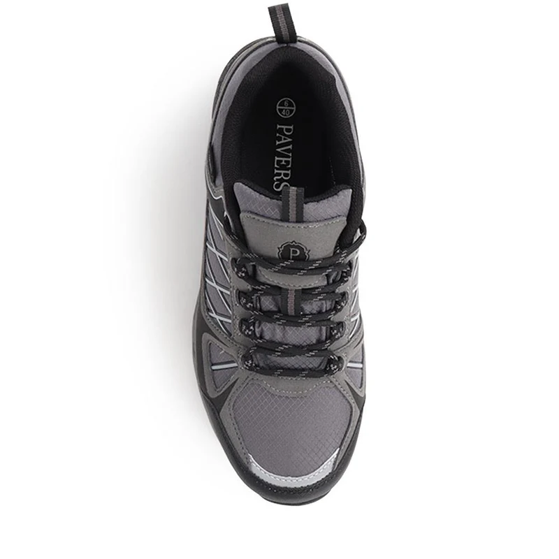 Wide Fit Lace-Up Chunky Trainers - SUNT40003 / 325 597 - Charcoal