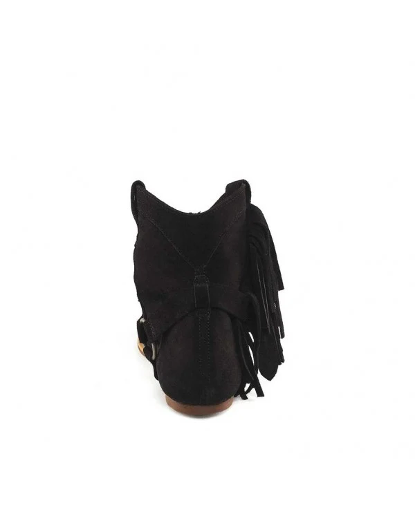 Boho West Schwarze Basic-Damensandalen