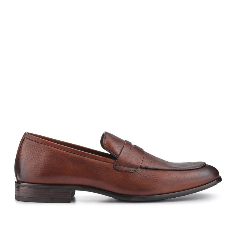 Smart Leather Slip-On Shoes - PERFO41000 / 327 384 - Brown