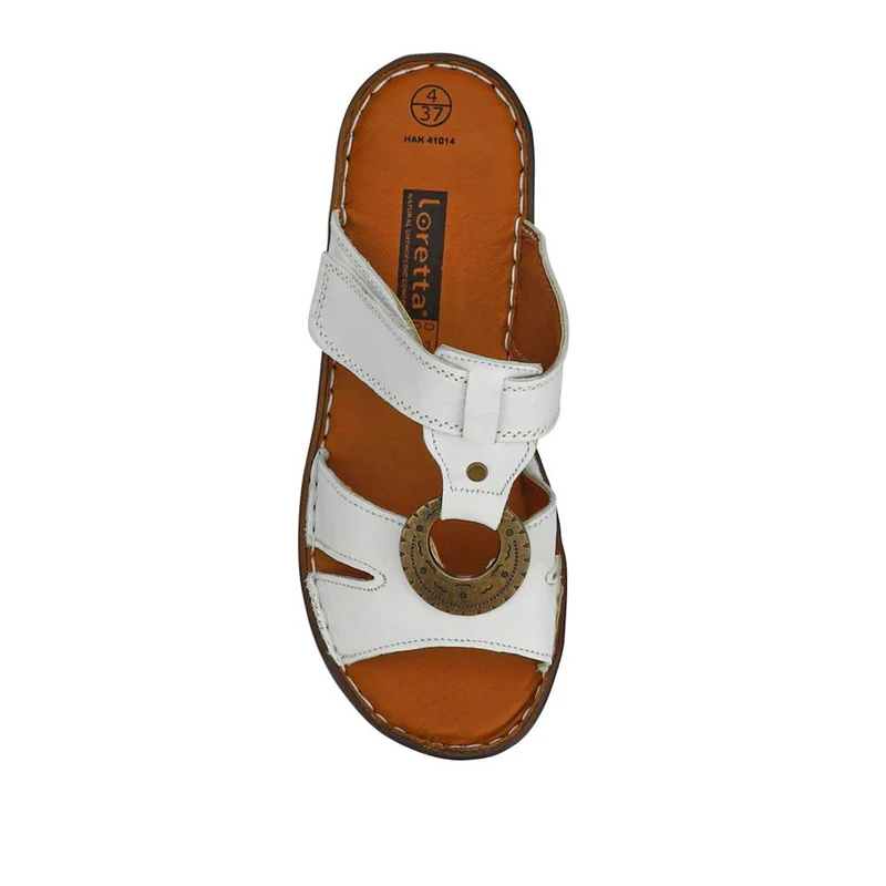 Lightweight Cushioned Leather Mules - HAK41014 / 327 466 - White