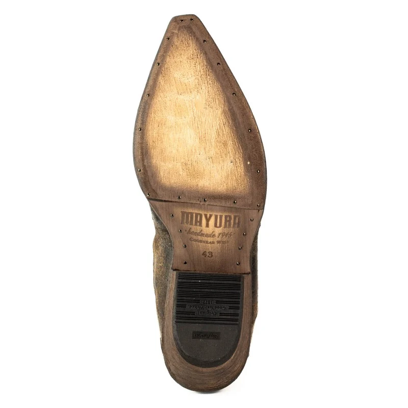 Handgefertigte Herren-Cowboystiefel oder Stiefeletten aus braunem und schwarzem Leder Country und Western 1931