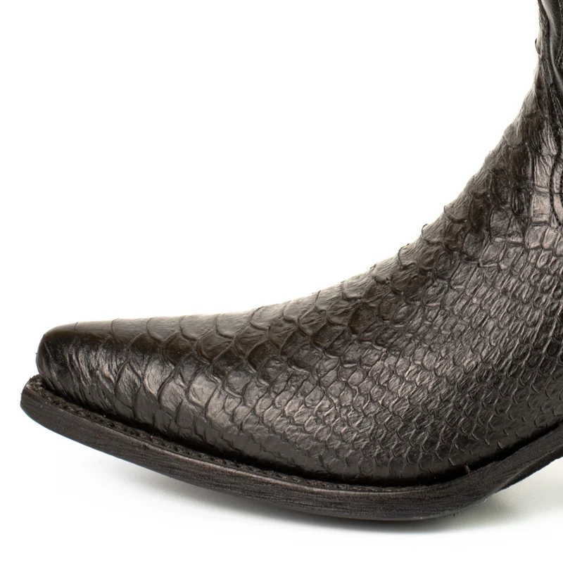 Westernstiefel CowboyStiefel für Damen handgefertigt, aus schwarzem Leder, 2524