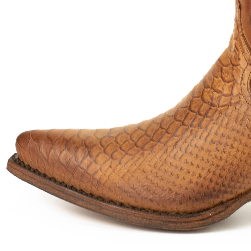 Westernstiefel CowboyStiefel für Damen handgefertigt, braunes Leder, 2524