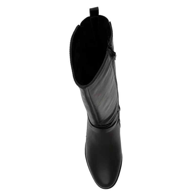 Block-Heeled Long Boots - WK40013 / 326 375 - Black