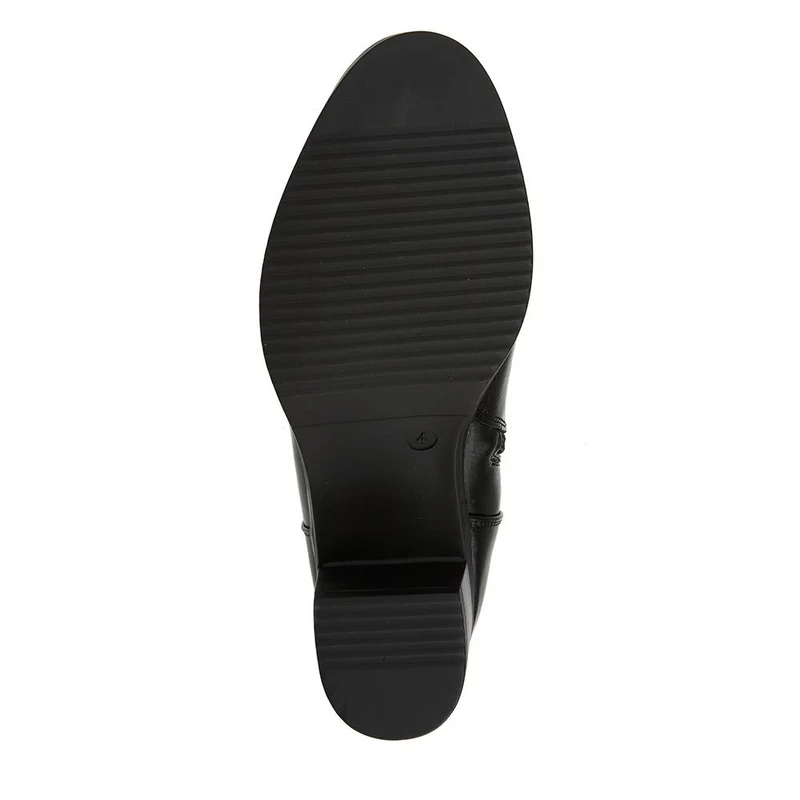 Block-Heeled Long Boots - WK40013 / 326 375 - Black