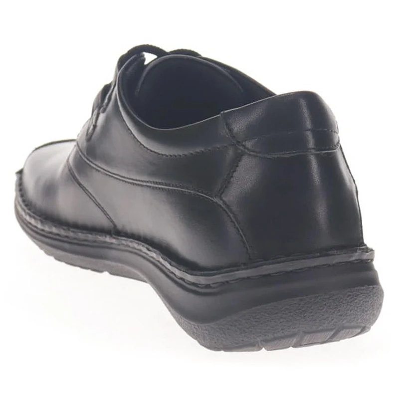Wide Fit Leather Lace-Up Shoes - PARK40035 / 325 803 - Black