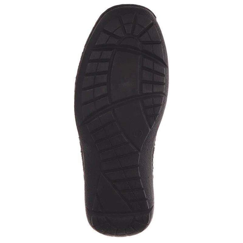 Wide Fit Leather Lace-Up Shoes - PARK40035 / 325 803 - Black