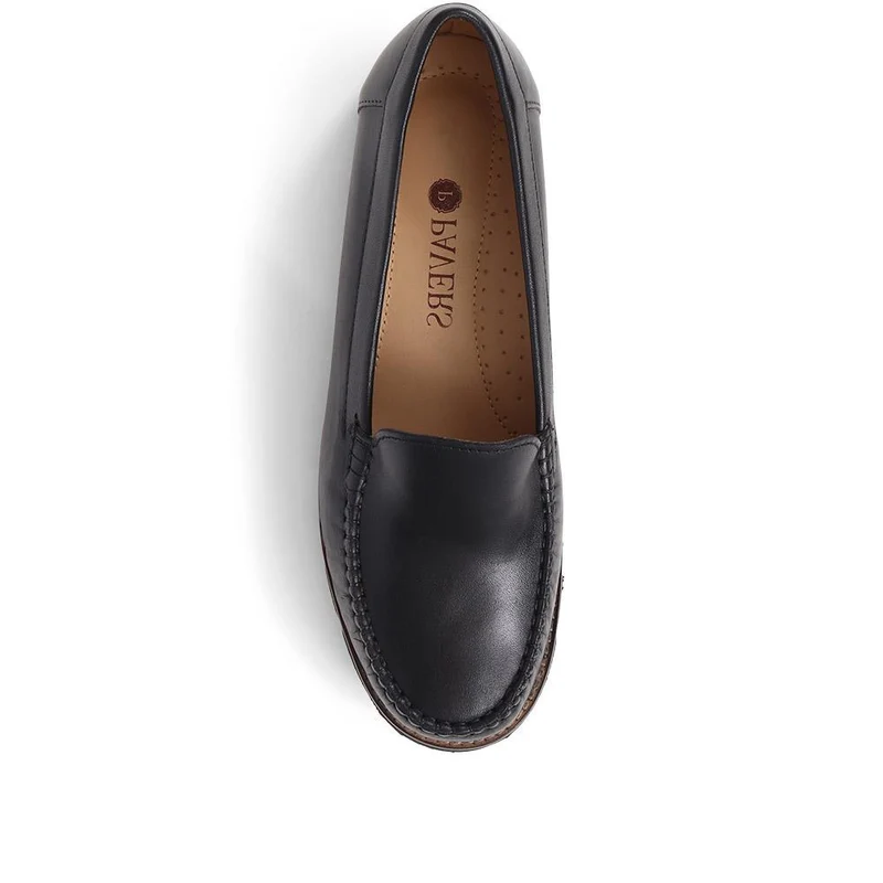 Casual Leather Loafers - NAP38009 / 324 409 - Black