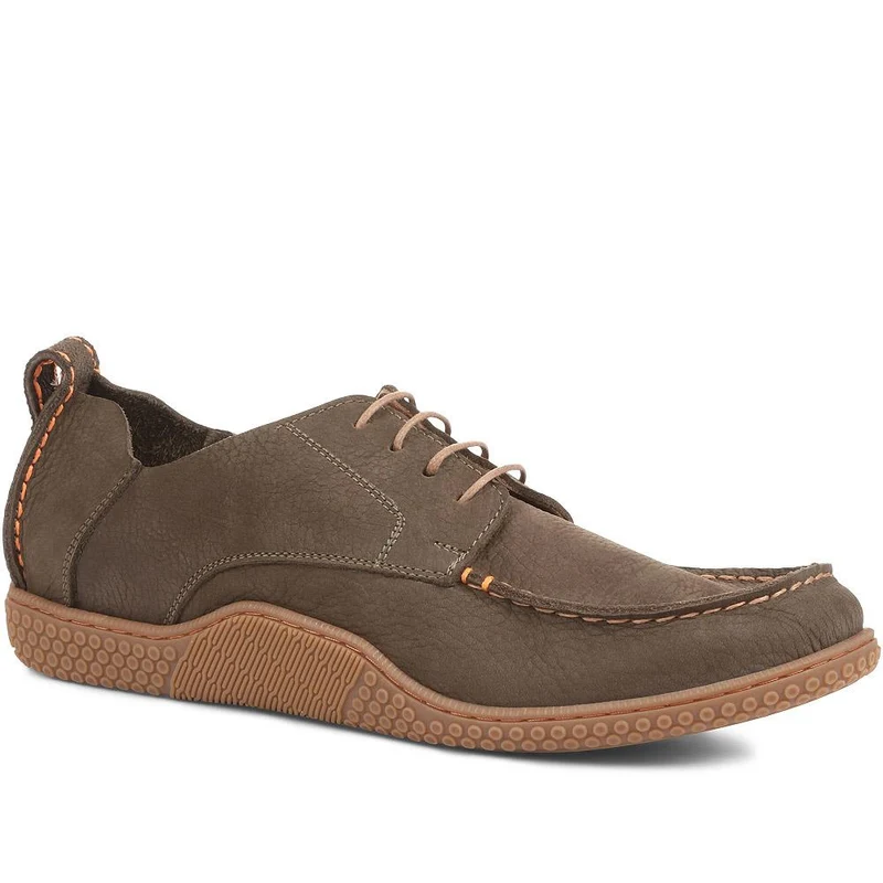 Casual Leather Lace-Up Shoes - META35010 / 322 980 - Green