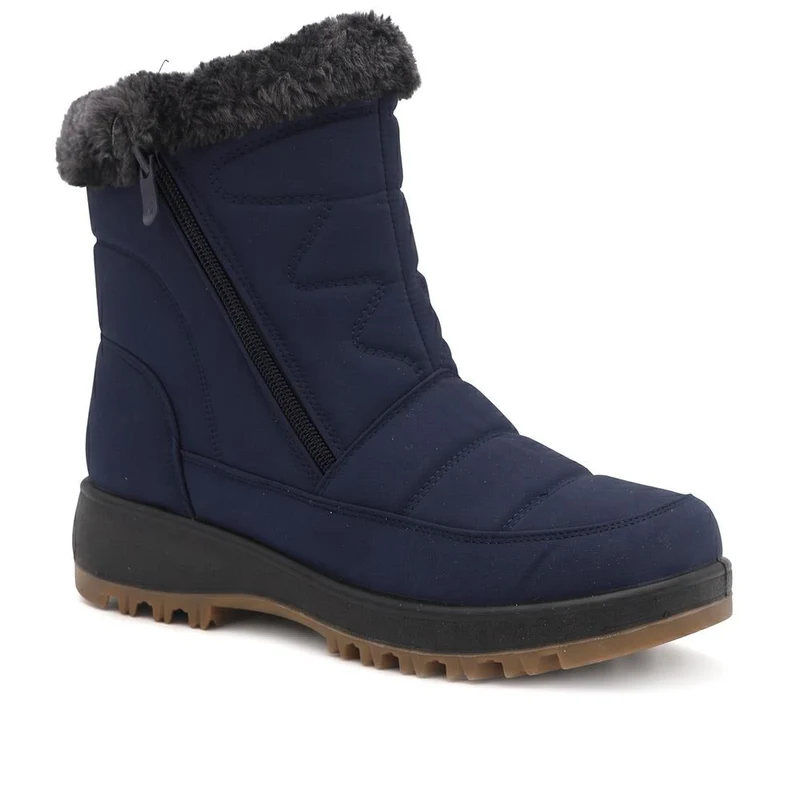 Warm Lined Twin Zip Weather Boots - ACADE42000 / 328 503 - Navy