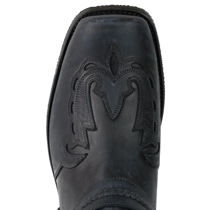 Herren Biker Motard Boots 2471 Handgefertigtes Wildleder Schwarz