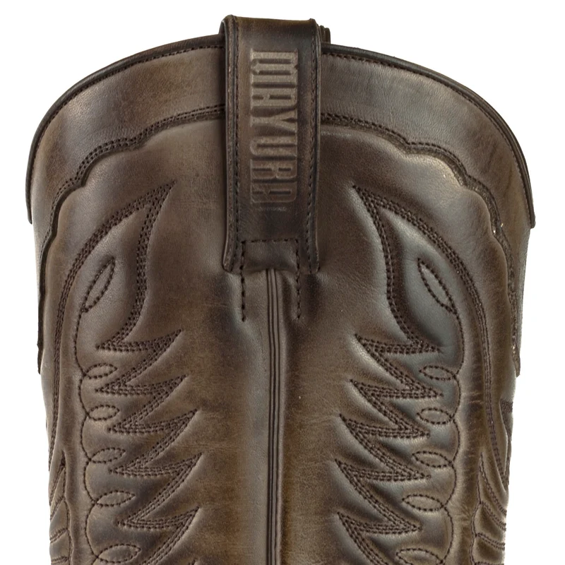 Herren Biker Motard Boots 2471 Handgefertigtes braunes Leder