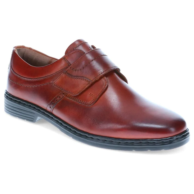 Smart Leather Touch-Fasten Shoes - JOSEF40506 / 326 425 - Cognac