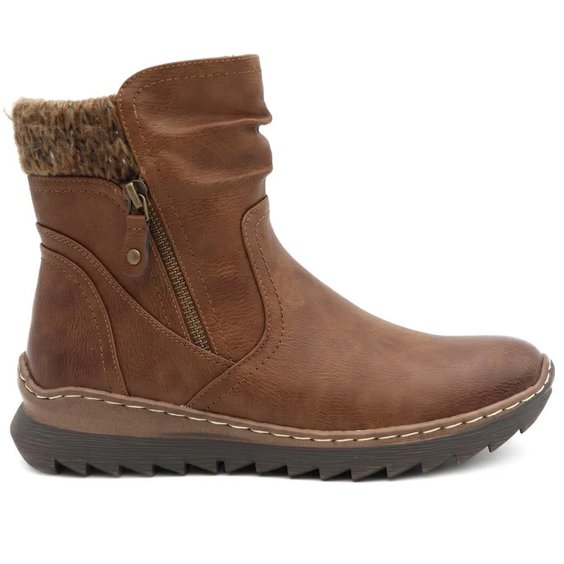 Warm Fashionable Ankle Boots - LAND44014 / 329 950 - Tan