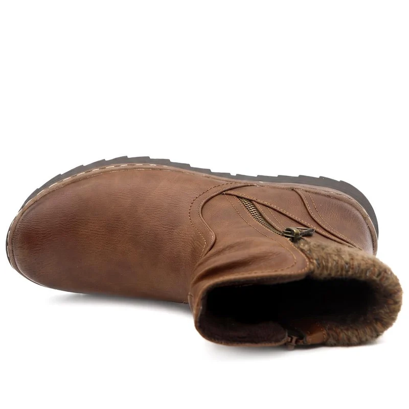 Warm Fashionable Ankle Boots - LAND44014 / 329 950 - Tan