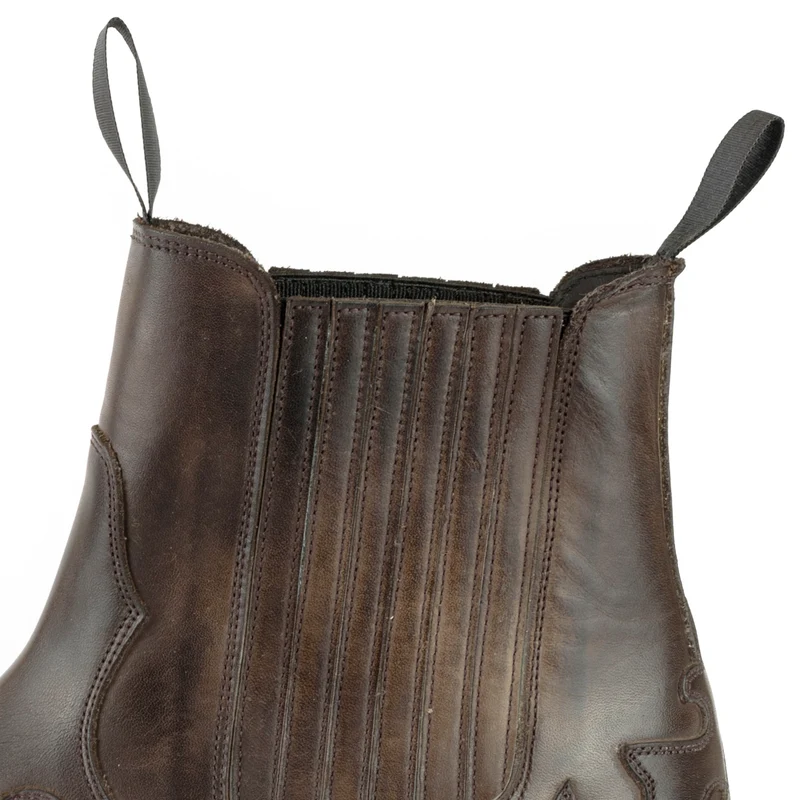 Cowboystiefel oder Stiefeletten für Damen und Herren, handgefertigt, dunkelbraunes Leder, Urban 1931