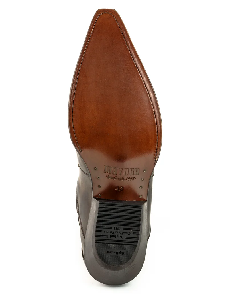 Cowboystiefel oder Stiefeletten für Damen und Herren, handgefertigt, dunkelbraunes Leder, Urban 1931