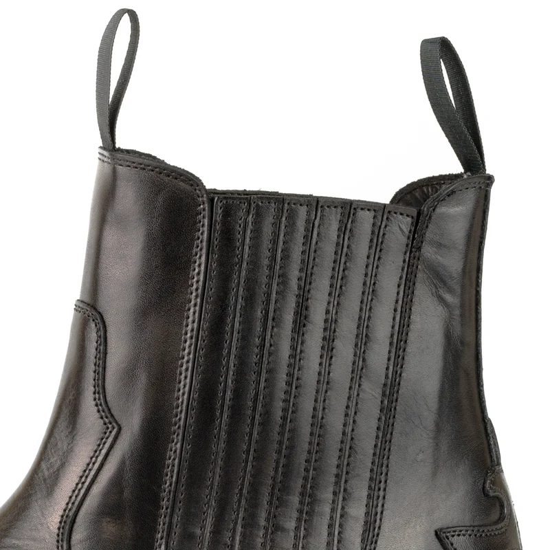 Cowboystiefel oder Stiefeletten für Damen und Herren, handgefertigt aus schwarzem Leder, Urban 1931