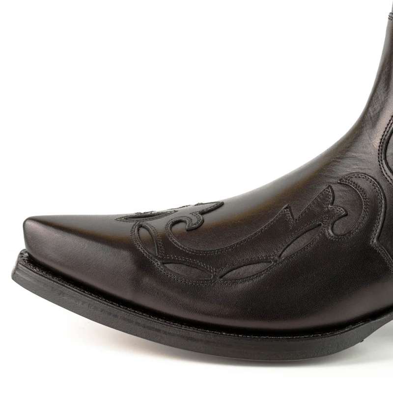 Cowboystiefel oder Stiefeletten für Damen und Herren, handgefertigt aus schwarzem Leder, Urban 1931