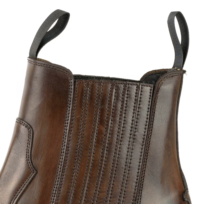 Cowboystiefel oder Stiefeletten für Damen und Herren, handgefertigtes braunes Leder, Urban Brown 1931