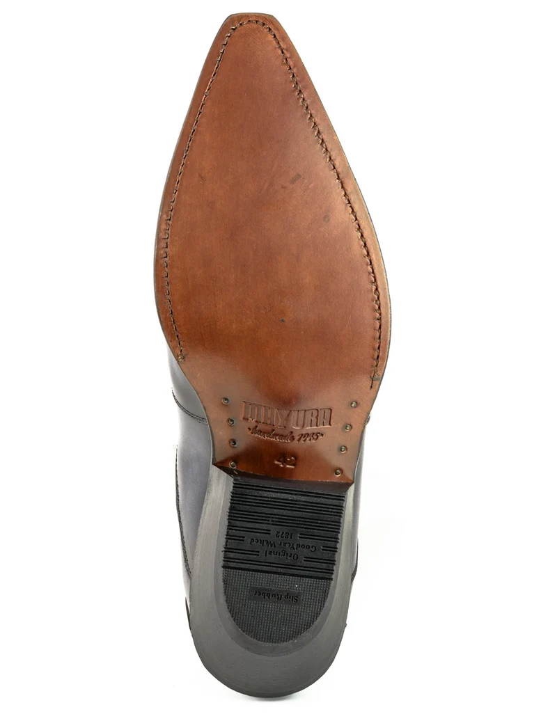 Cowboystiefel oder Stiefeletten für Damen und Herren, handgefertigtes urbanes graues Leder, 1931