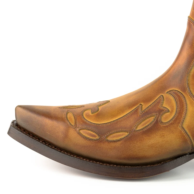 Cowboystiefel oder Stiefeletten für Damen und Herren, handgefertigt, hellbraunes Leder, Urban 1931