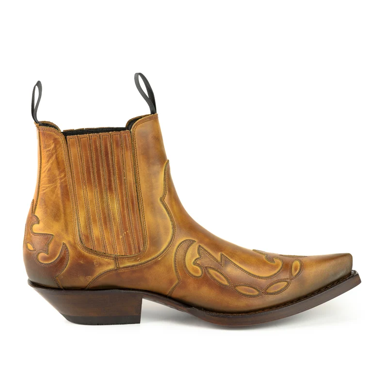Cowboystiefel oder Stiefeletten für Damen und Herren, handgefertigt, hellbraunes Leder, Urban 1931