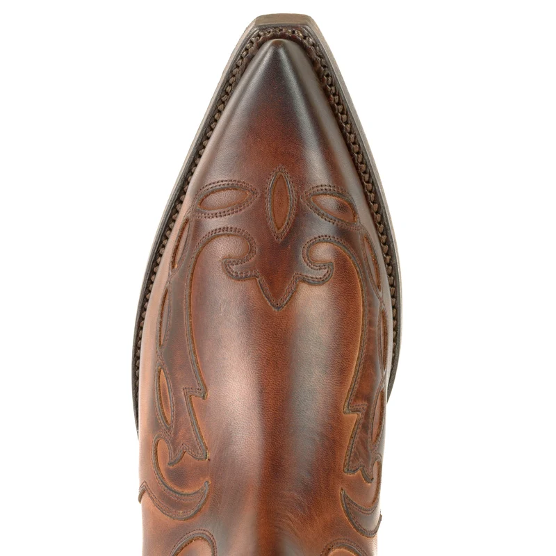 Cowboystiefel oder Stiefeletten für Damen und Herren, handgefertigt aus braunem Leder, Urban 1931