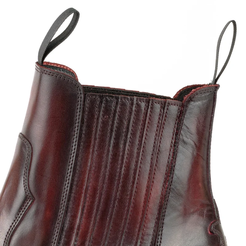 Cowboystiefel oder Stiefeletten für Damen und Herren, handgefertigt aus rotem Leder, Urban 1931