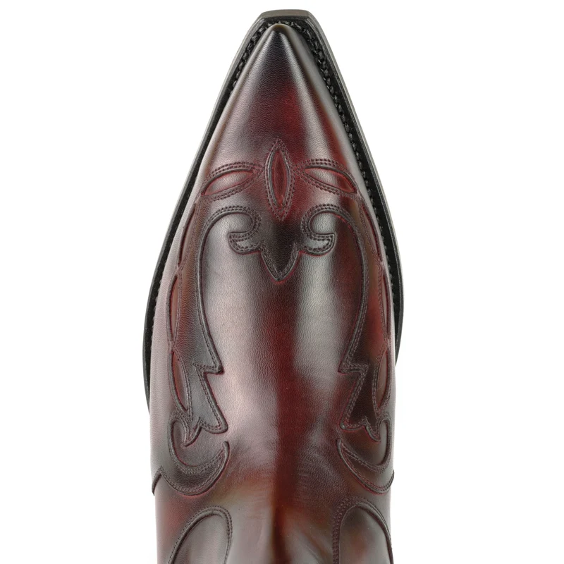 Cowboystiefel oder Stiefeletten für Damen und Herren, handgefertigt aus rotem Leder, Urban 1931
