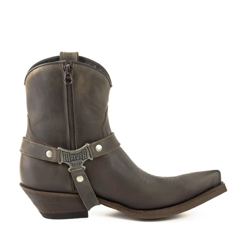Handgefertigte Herren-Cowboystiefel oder Stiefeletten aus grauem Leder 14 Texanas