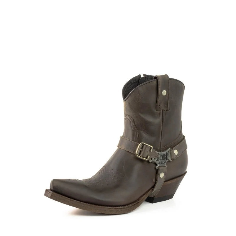 Handgefertigte Herren-Cowboystiefel oder Stiefeletten aus grauem Leder 14 Texanas