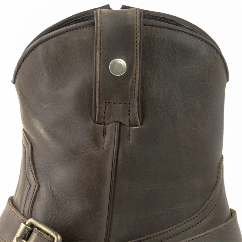 Handgefertigte Herren-Cowboystiefel oder Stiefeletten aus grauem Leder 14 Texanas