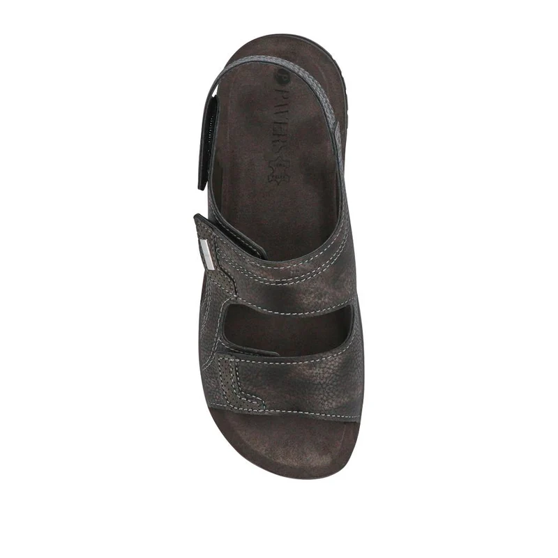 Leather Triple Touch-Fasten Sandals - INB41004 / 326 983 - Black