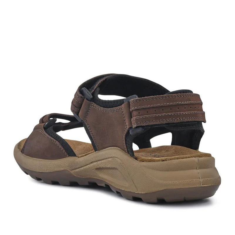 Touch-Fasten Leather Sandals - DDIN41013 / 327 118 - Brown