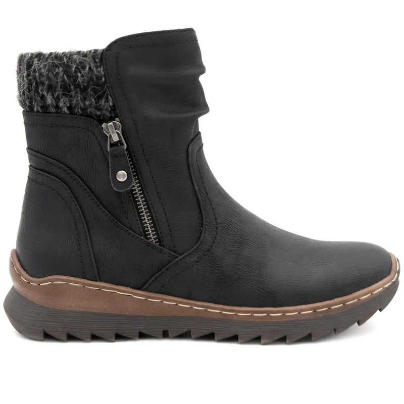 Warm Fashionable Ankle Boots - LAND44014 / 329 950 - Black
