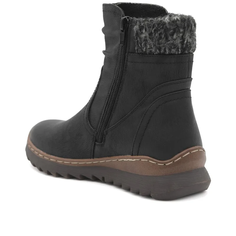 Warm Fashionable Ankle Boots - LAND44014 / 329 950 - Black