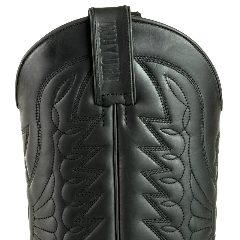 Handgefertigte exotische Cowboystiefel Damen und Herren Schwarz 1935 Texans