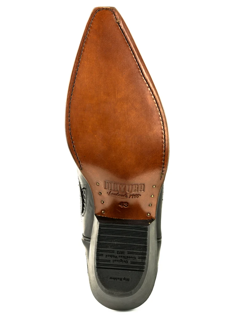 Handgefertigte exotische Cowboystiefel Damen und Herren Schwarz 1935 Texans