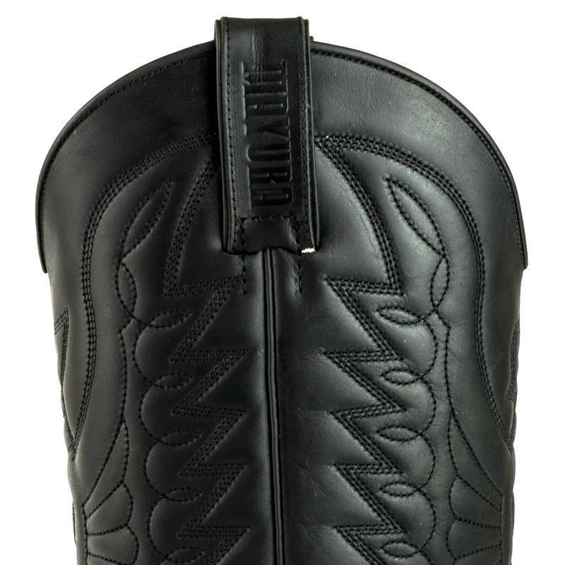 Cowboystiefel für Damen und Herren, exotisches handgefertigtes schwarzes und weißes Leder, 1935, Texas