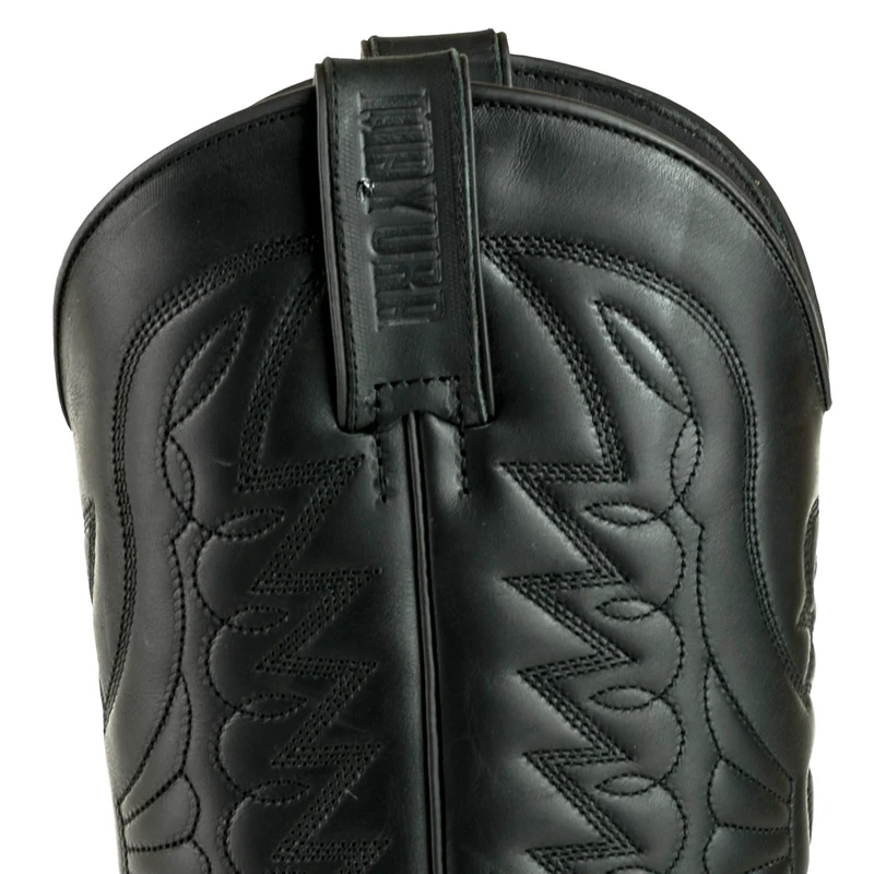 Cowboystiefel für Damen und Herren, exotisches handgefertigtes Leder, Schwarz und Blau, 1935Texas