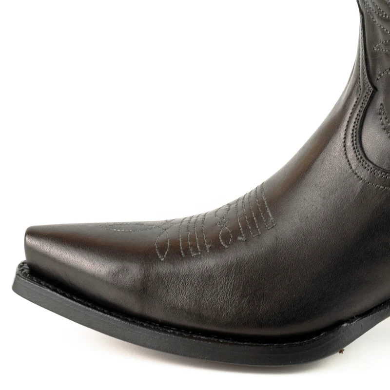 Westernstiefel CowboyStiefel für Damen handgefertigt, aus schwarzem Leder, 2536