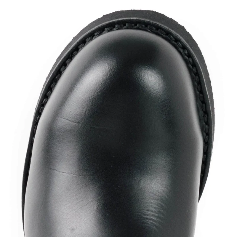 Handgefertigte Bikerstiefel aus schwarzem Leder für Herren und Damen 1590-6