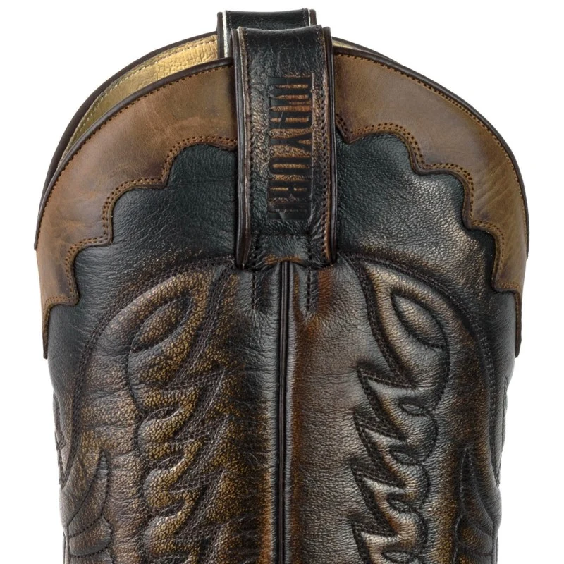 Cowboystiefel für Damen und Herren, handgefertigtes Leder, Braun und Grau, Silber, 1927 Texanas