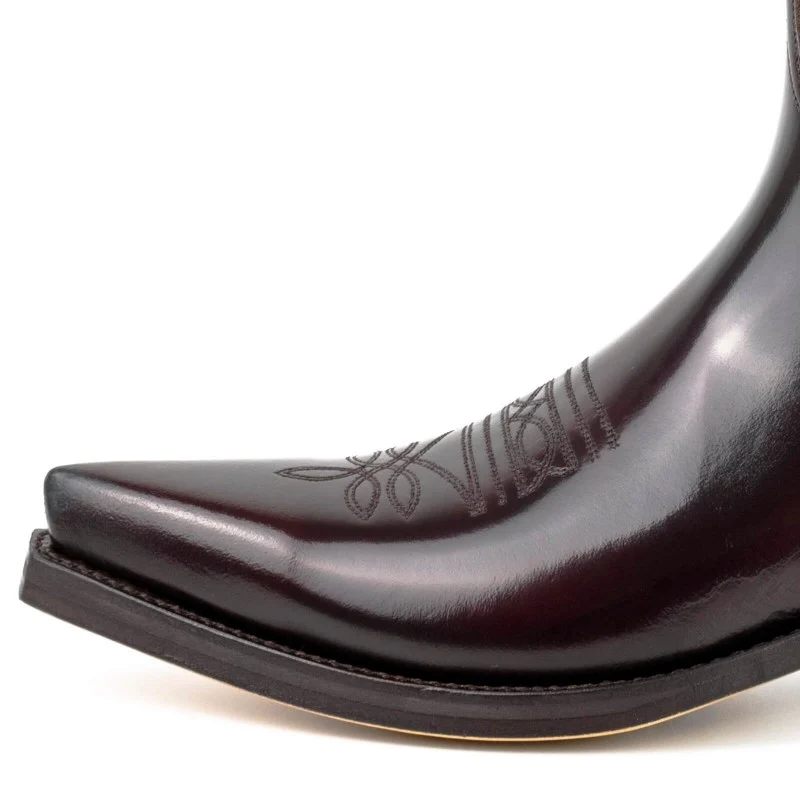 Handgefertigte Cowboystiefel für Damen und Herren aus leuchtend dunkelrotem Leder 1920 Texas