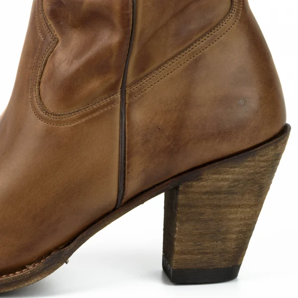Westernstiefel CowboyStiefel für Damen handgefertigt, braunes Leder, 1952