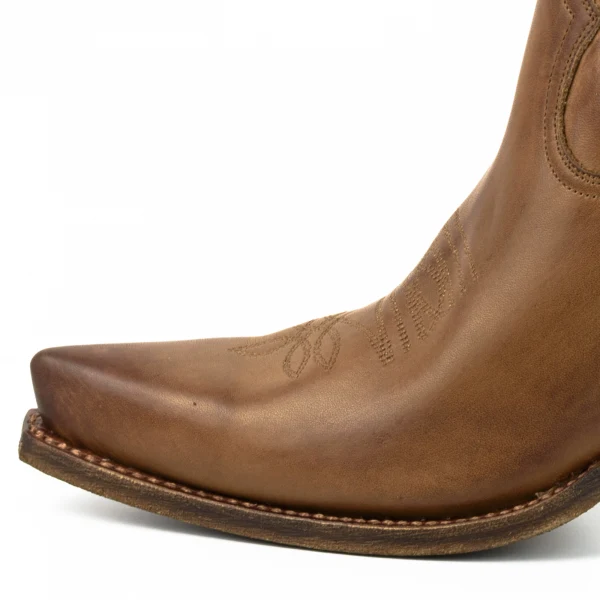 Westernstiefel CowboyStiefel für Damen handgefertigt, braunes Leder, 1952