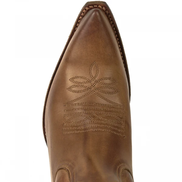 Westernstiefel CowboyStiefel für Damen handgefertigt, braunes Leder, 1952